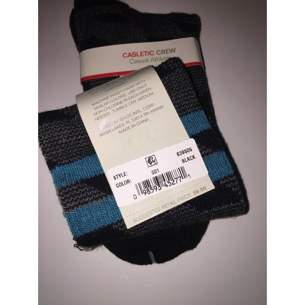 Perry Ellis Lot of 2 Pairs Men's Printed Socks, Shoe Size 7-12